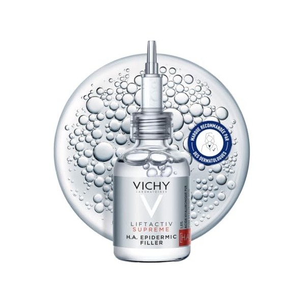 Vichy, Liftactiv H.A., Sérum Anti-Rides Epidermic Filler, Comble & Repulpe, Enrichi en Acide Hyaluronique, Pour Peaux Sensibl