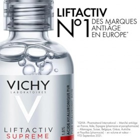 Vichy, Liftactiv H.A., Sérum Anti-Rides Epidermic Filler, Comble & Repulpe, Enrichi en Acide Hyaluronique, Pour Peaux Sensibl
