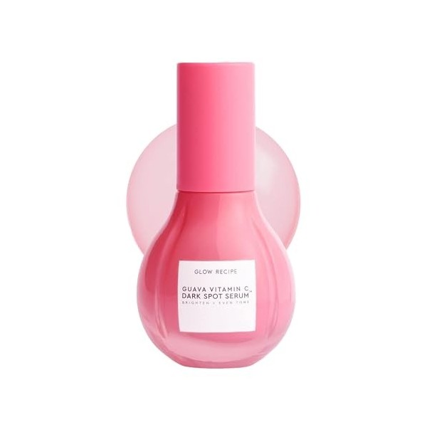 Glow Recipe Guava Travel Size Sérum à la vitamine C – Hydratant, éclaircissant et végétalien – Sérum coréen pour le visage po...