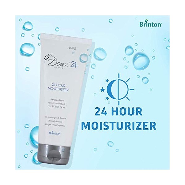 Brinton Doux Crème hydratante 24 heures | Légère, non grasse et non irritante | Hydrate et apaise la peau rapidement | Testé 