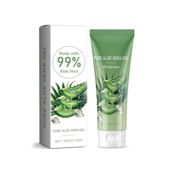 Gel De Soin À Laloe Vera - Apaise la Peau, Hydrate en Profondeur, Formule Double Action for Le Soin de Jour et le Masque Hyd ...
