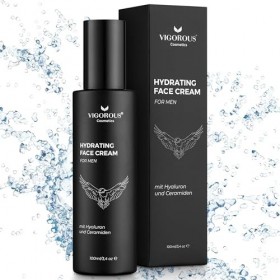 VIGOROUS® Crème visage pour homme 100 ml Crème hydratante pour le visage comme crème de jour et de nuit - Soin du visage anti