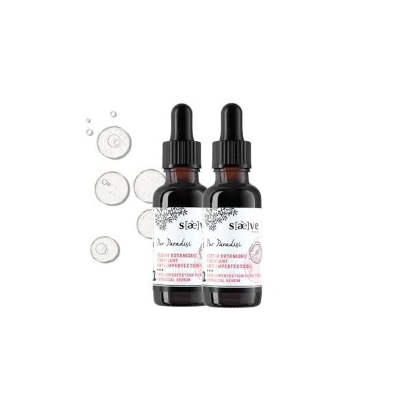 SAEVE Sérum Visage Correcteur de Taches Brunes à la Sève de Bouleau Bio, Soin Naturel Hydratant pour Acné et Soleil 2*Mauve ...