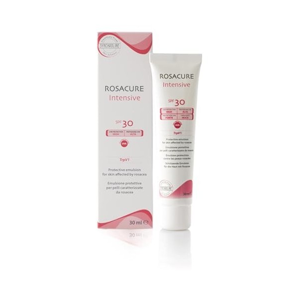 Synchroline – Rosacure Intensive Cream Spf30 30 Ml Crème Visage Dispositif Médical pour Peaux avec Rosacée à Action Protectri