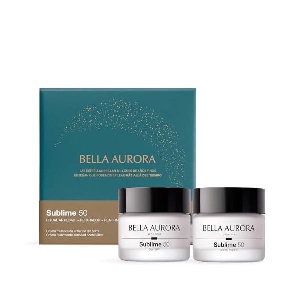 Bella Aurora Sublime 50 Set anti-âge crème multi-action jour SPF20 50 ml avec crème raffermissante nuit 50 ml, rituel visage 