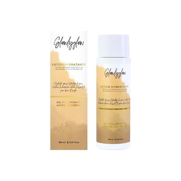 Lotion Visage Hydratante au Riz & Acide Hyaluronique – Éclat, Anti-Taches, Peaux Sèches & Sensibles – 150 ml