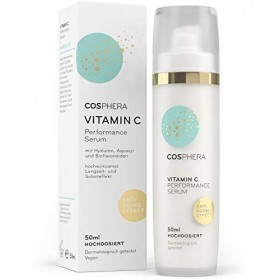 Cosphera Vitamine C Performance Sérum hautement dosé 50 ml – Vitamine C concentré avec acide hyaluronique pour le visage, le 