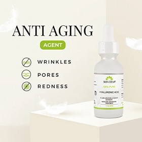 Hyaluronic Acid Serum - 100% Pure - For all types of skin - Best Moisturizing Serum - 1 oz by SKIN DEVA