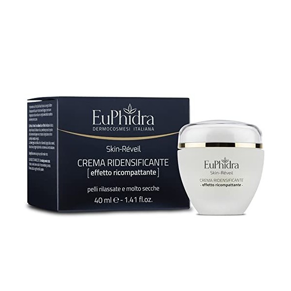 Euphidra Skin Réveil Crème Redensifiante, Effet recompacant, Poils Relaxés et Très Secs, Bleu foncé, 40 ml