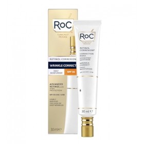 RoC Retinol Correxion Wrinkle Correct SPF 30 – Crème Hydratante Visage avec Filtre Solaire | Soin de Jour Anti-Rides à la Vit