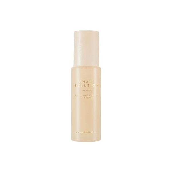 NATURE REPUBLIC SNAIL SOLUTION EMULSION Soin hydratant pour le visage à lextrait de bave descargot Anti-âge Corée Skin Care