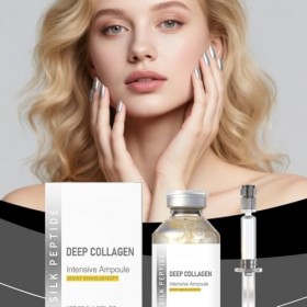 Sérum profond au collagène et peptides de soie, peptides de soie, intensif, liftant, hydrate, raffermit et lifte, anti-âge, e