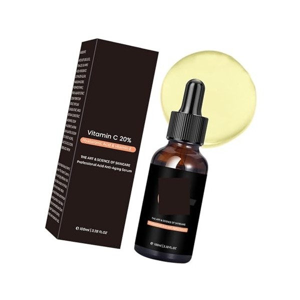 Sérum Visage - Éclaircit le Teint, Restaure Léclat, Améliore la Fermeté, Hydrate et Allège 4pcs