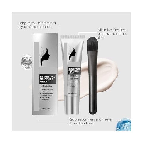 Crème Essence Liftante et Raffermissante - Améliore la Fermeté de la Peau, Réduit Les Poches, Raffermit Les Contours, Amélior