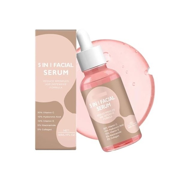 Sérum Éclaircissant for le Teint, Hydrate, Masse, Sutilise Après le Nettoyage 4pcs