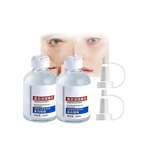 Dissolvant De Taches Noires, SéRum Anti-Taches De Rousseur, éClaircit Le Teint InéGal, SéRum Blanchissant Les Taches De Rouss...