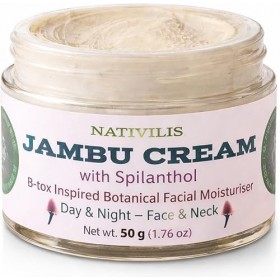 Nativilis Jambu Crème B-tox Inspired - 100% Végétalien - Crème Botanique Visage à lExtrait dAcmella Oleracea de Spilanthes 