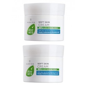 LR Aloe VIA Aloe Vera Lot de 2 crèmes douces pour la peau 100 ml