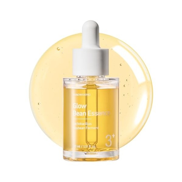 TOSOWOONG Sérum hydratant pour le visage Glow Bean Essence 31025 ppm au ferment de soja 33ml / 1,11 fl. Oz.