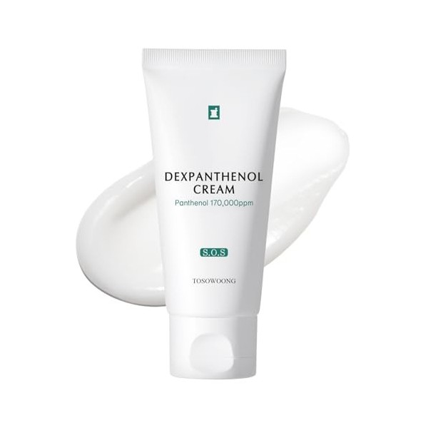 TOSOWOONG Crème de dexpanthénol 170000 ppm B5 Panthénol Madécassoside Centella Asiatica 60ml 2,02 fl. Oz.