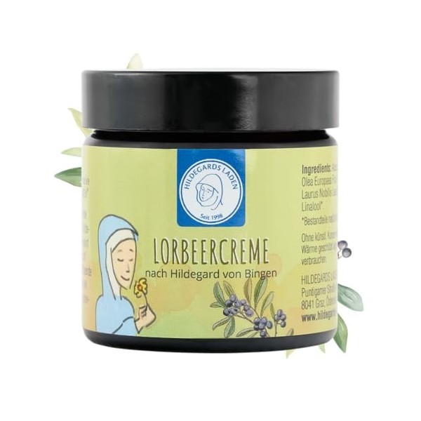 Crème de laurier | daprès Hildegard von Bingen | 100 % naturelle | Crème de soin | fidèle à loriginal | 50 ml