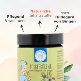 Crème de laurier | daprès Hildegard von Bingen | 100 % naturelle | Crème de soin | fidèle à loriginal | 50 ml