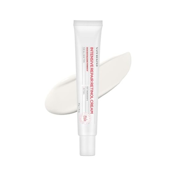 NATUREKIND Crème au rétinol, Rétinol liposomal 0,1%, Bakuchiol, Rétinal, Niacinamide, Bakuchiol, Retinal, Niacinamide, Visage