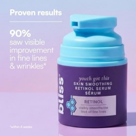 bliss Sérum lissant avancé pour la peau Youth Got This and Pure Retinol Formule cliniquement prouvée Propre Sans parfum Sans ...