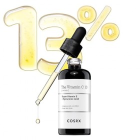 COSRX Pure Vitamin C 13% Serum avec vitamine E et acide hyaluronique, sérum visage brillant et hydratant pour les lignes fine