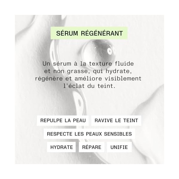 Sérum Régénérant Aloe Paris 30 ml – Sérum régénérant à l’Aloe Vera Bio et Eau Florale de Bleuet Bio – Nourrit, illumine et ré