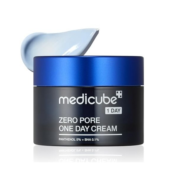 Medicube Zero Pore Crème One-Day 1.69 fl.oz – Crème affinante pour pores visibles & excès de sébum – Avec Panthénol, Acide Sa