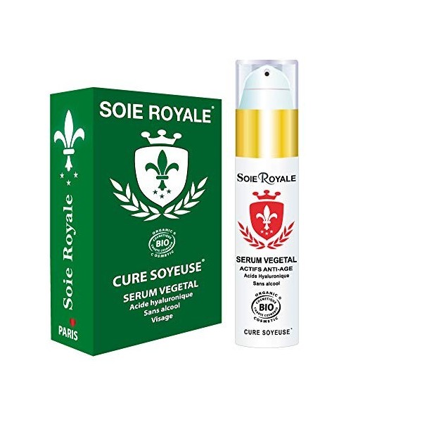 Serum Vegetal Soin Hydratant Régénérant Cellulaire Visage Anti-rides Anti-âge Soie Royale BIO Cure Soyeuse Acide Hyaluronique