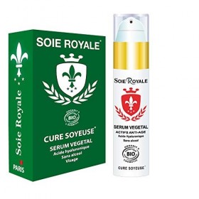 Serum Vegetal Soin Hydratant Régénérant Cellulaire Visage Anti-rides Anti-âge Soie Royale BIO Cure Soyeuse Acide Hyaluronique