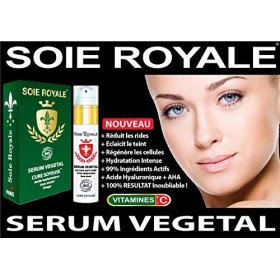 Serum Vegetal Soin Hydratant Régénérant Cellulaire Visage Anti-rides Anti-âge Soie Royale BIO Cure Soyeuse Acide Hyaluronique