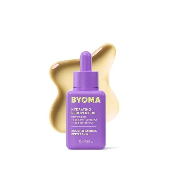 BYOMA Huile de récupération hydratante 30 ml Nourrit, illumine et équilibre la peau sans obstruer les pores - Huile visage 