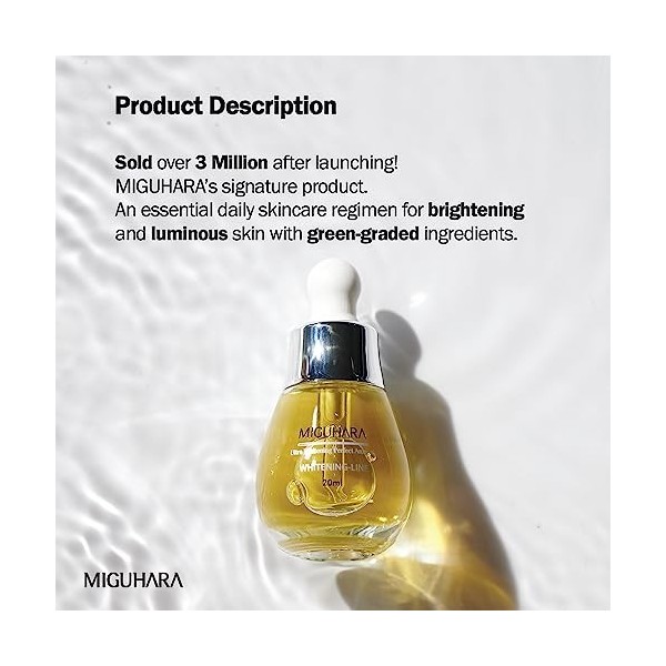 Miguhara Whitening Line Ampoule Éclaircissante et Blanchissante Visage 20 ml