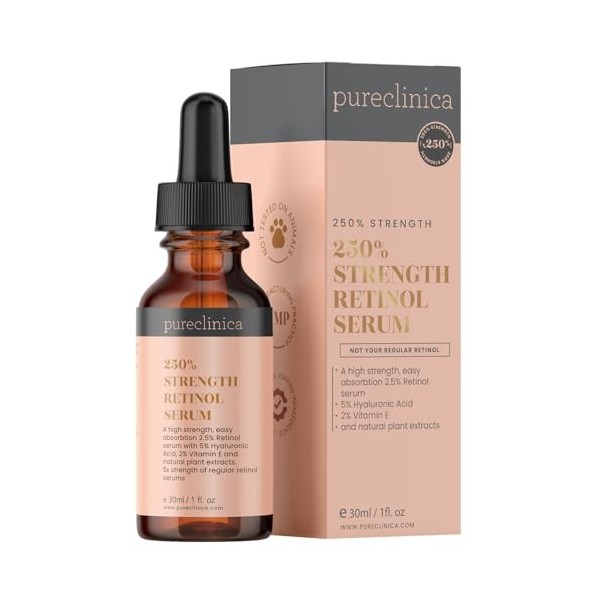 Sérum 250% Rétinol 2,5% AH 5% & Vitamine E 2% – 30ml / 1 fl oz