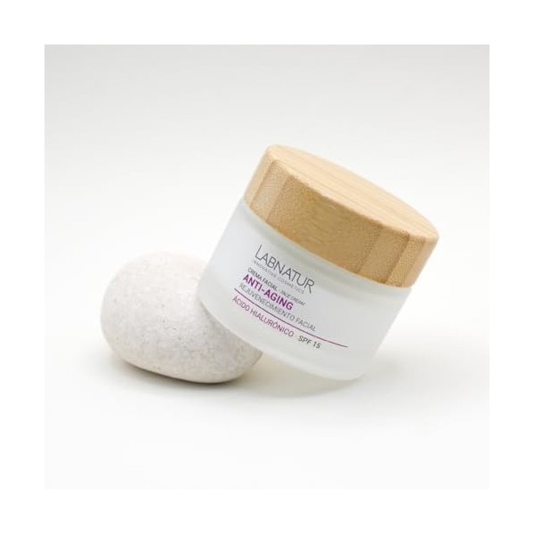 Crème faciale anti-âge avec acide hyaluronique 50 ml SPF15 Crème pour le visage anti-rides Crème raffermissante pour le visag