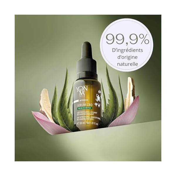 Yonka Paris Sérum CBD – Format 5ml – 100% CBD Pur – Soin Apaisant & Rééquilibrant Visage – Sans Eau, Sans Alcool – Tous Types