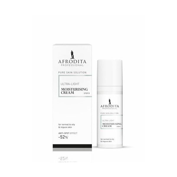 Afrodita Professional Crème de jour ultra légère hydratante + effet mat Niacinamide Hyaluronique Panthénol pour peaux mixtes 