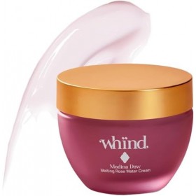 WHIND Medina Dew Crème hydratante pour le visage à leau de rose et à lacide hyaluronique – Hydratant doux et léger pour une