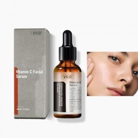 VGO Sérum à la vitamine C pour le visage, sérum facial avec vitamine E et acide hyaluronique, teint uniforme, anti-taches som