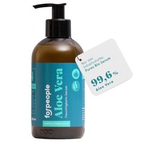 forpeople Sérum pour le visage bio à laloe vera 300 ml - Gel hydratant pour hommes et femmes - Cosmétique 100 % naturel pour