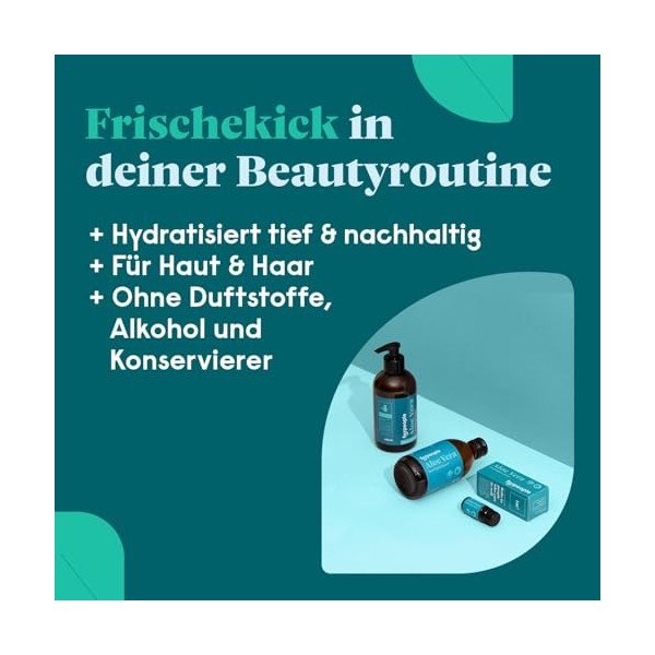 forpeople Sérum pour le visage bio à laloe vera 300 ml - Gel hydratant pour hommes et femmes - Cosmétique 100 % naturel pour