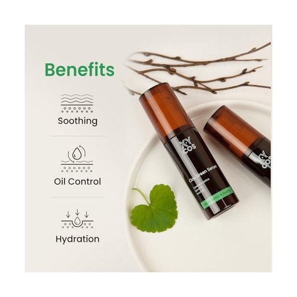 XYCOS Cica Green Sérum 50ml, 1.7fl.oz. | Nettoie les pores | Contre lacné et les imperfections | Rend la peau éclatante |