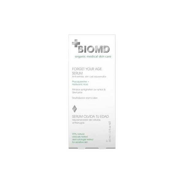 Sérum BioMD Forget your Age, Oubliez votre âge, 30 ml, Hyaluron Activ B3, anti-âge, rides, Lift Activ, comblement à lacide h