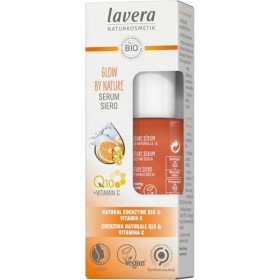 lavera Glow By Nature Sérum – Cosmétique naturel – Végétalien – Q10 et vitamine C – Hydratant – Anti-rides – Vitalisant – Pea
