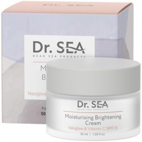 DR. SEA - Crème Hydratante Éclat à la Vitamine C & NEOGLOW - Peaux Sèches & Fatiguées - Hydratation Intense, Anti-Âge & Unifi
