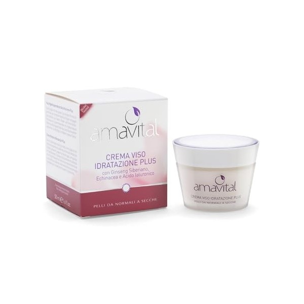 Amavital Crème Visage Hydratation Plus 50 ml – Peaux normales à sèches
