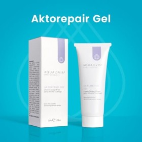 Aquavis® Aktorepair Gel | Gel régénérant pour peaux abîmées et sèches, à lacide hyaluronique et aux extraits naturels. 75 ml